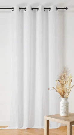 Rideaux Et Voilage|Rideaux Et Voilage>Camif Voilage recyclé Lancelot - - 145 x 240 cm Blanc